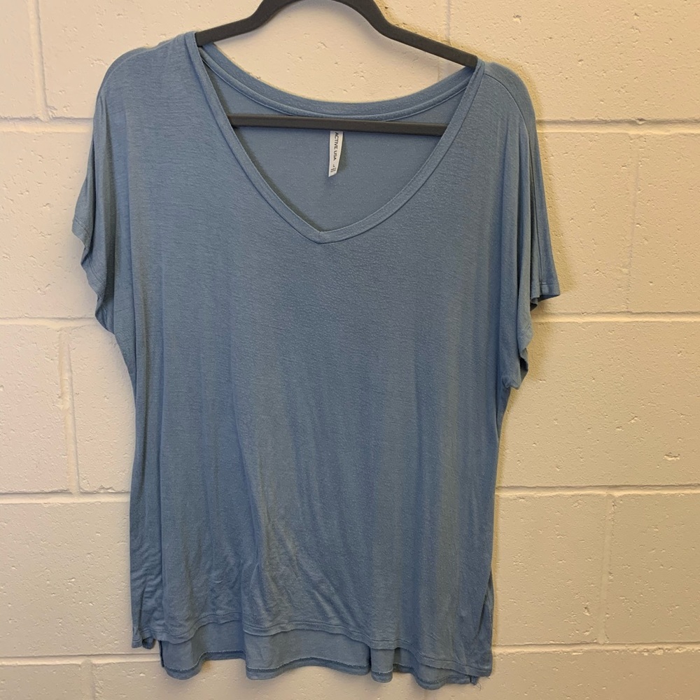 blue t-shirt